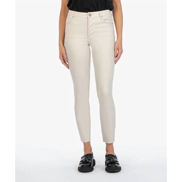 charlize coated high rise cigarette leg Kut From The Kloth With huge markdowns charlize coated high rise cigarette